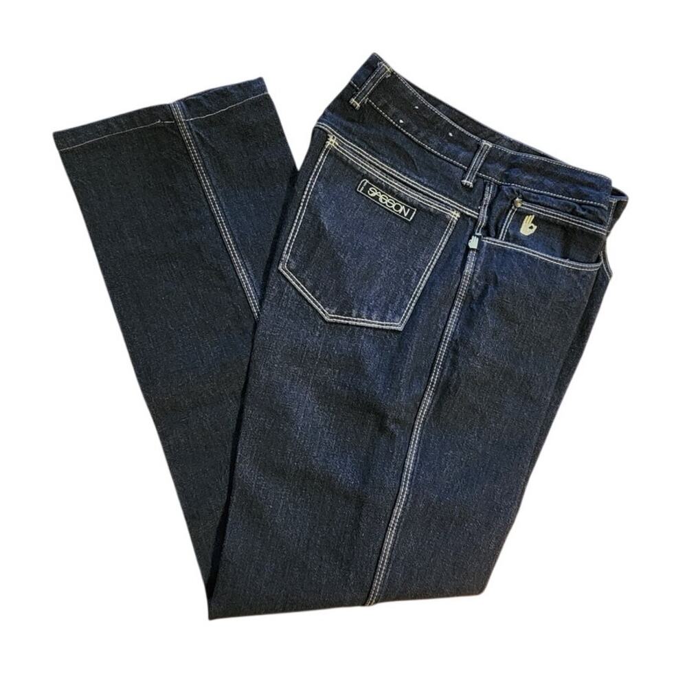 NEW Vintage 70s 80s Sasson Retro High Rise Black Denim Jeans Size 14